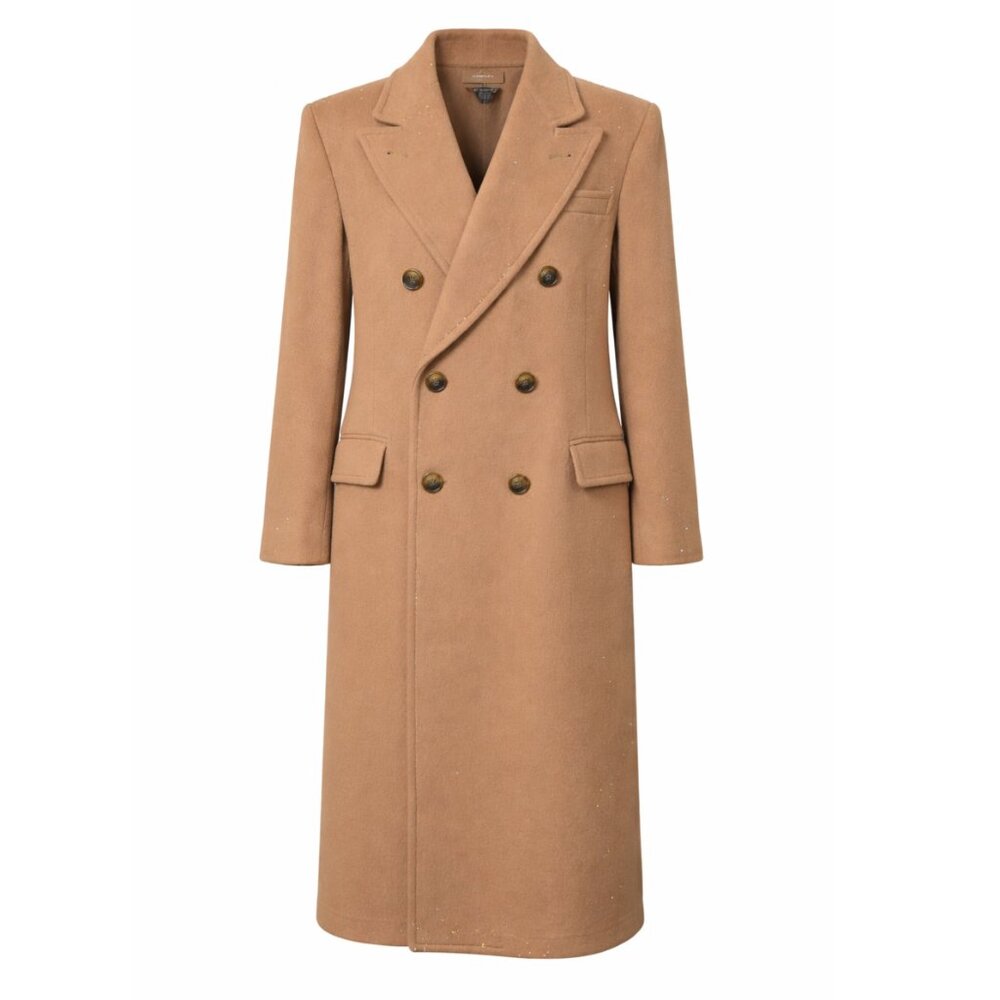 Tempo Europe London Fog 100% Wool Upcycled with 500 Austrian Crystals Coat - M/L